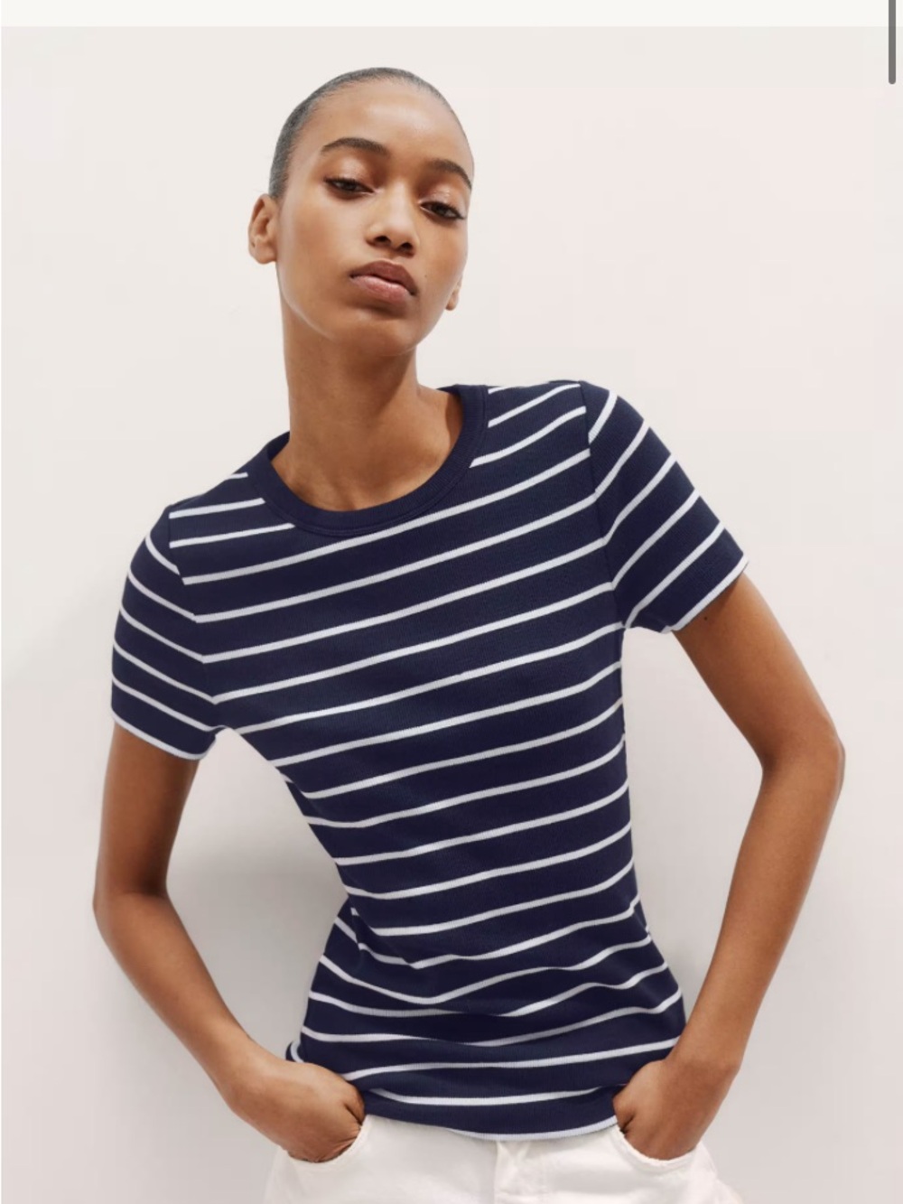 Classic Americana Knit Bretton Top - like new, size XS/S
